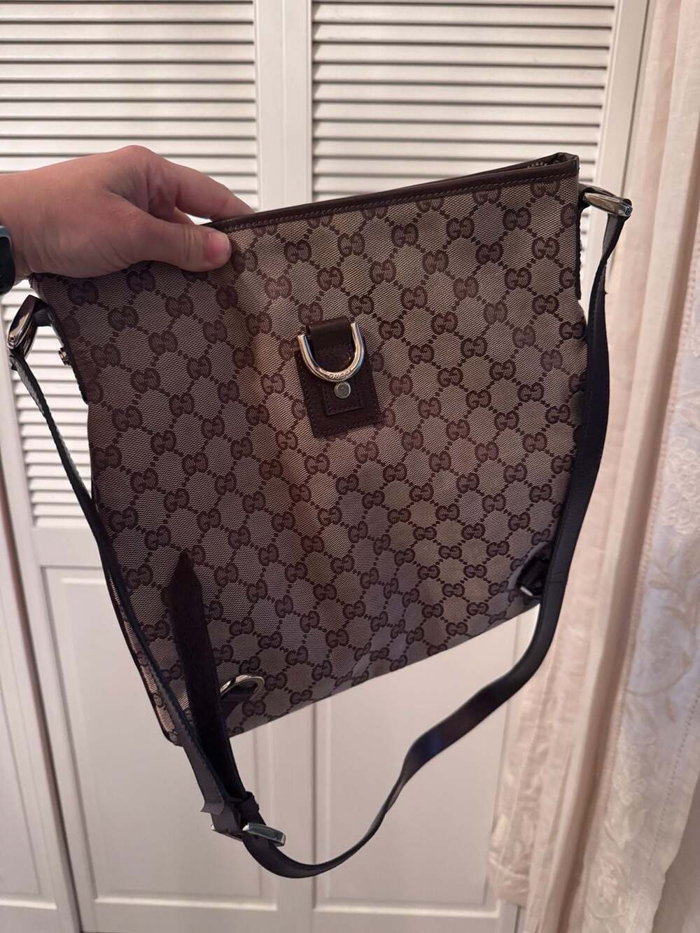 Gucci Abbey D-Ring GG Canvas Messenger Bag